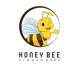 Honey bee mascot logo vector