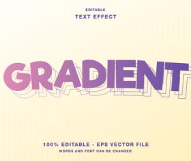 Layered 3d cartoon text effect vector