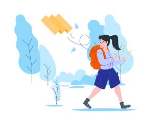 Location lost cartoon illustration vector