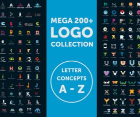 Mega logo vector collection