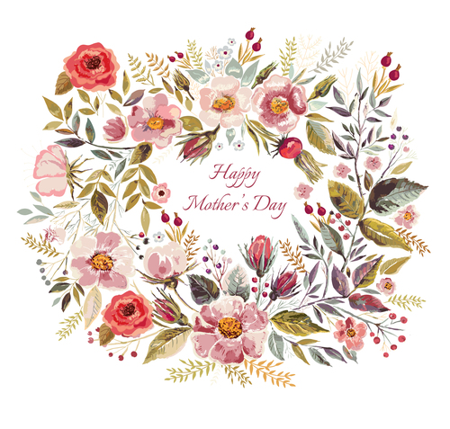 Mothers day watercolor vector