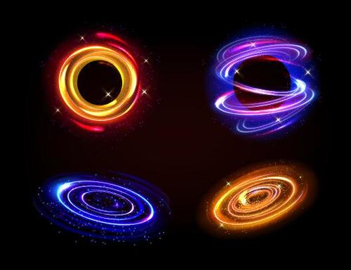 Neon swirl effect vector
