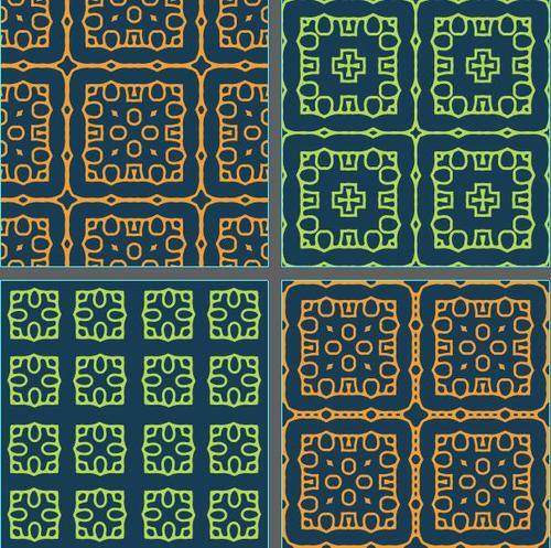 Ornament tiles seamless pattern vector