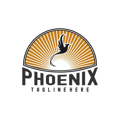 Phoenix business logo design vector