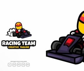Racing team logo vector