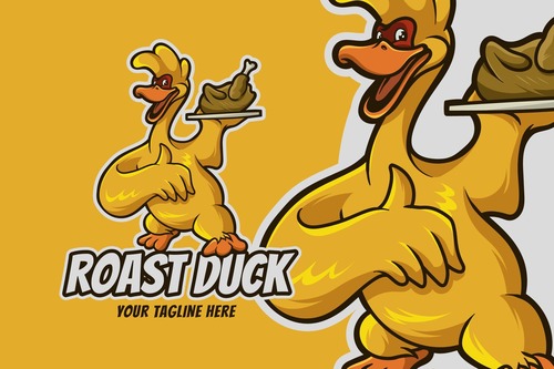 Roasted Duck logo vector