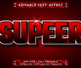 Super text effect editable vector