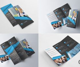 Tri fold corporate brochure template vector