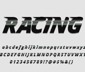 Typographic font vector
