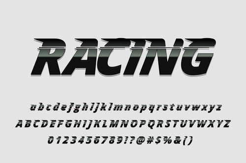 Typographic font vector