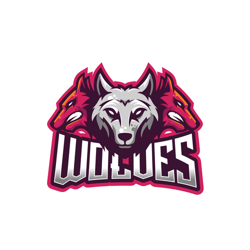 3 wolves vector logo