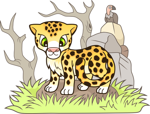 African leopard vector