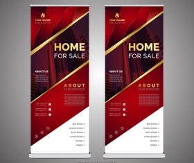 Agency roll up banner template vector