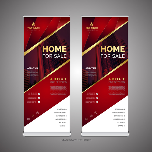 Agency roll up banner template vector
