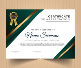 Authenticity certificate template vector