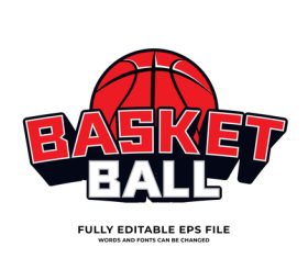 Basketball logo text effect vector