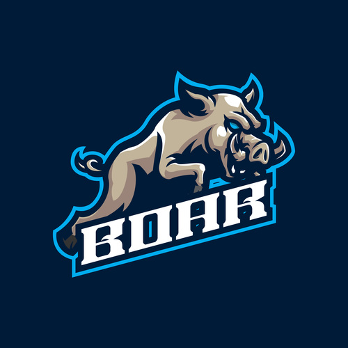 Boar mascot vector logo