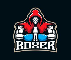Boxer mascot vector logo