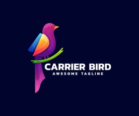 Carrier bird vector logo