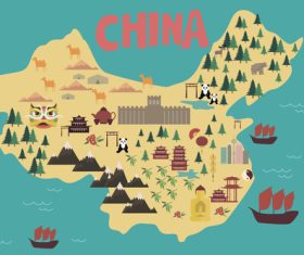 China maps vector