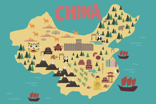 China maps vector