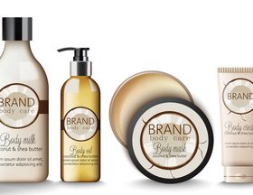 Coconut fruit oil cosmetic ads vector