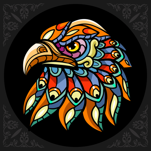 Colored eagle vector