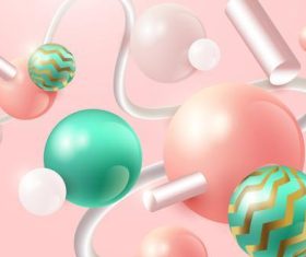 Connected spheres abstract background vector