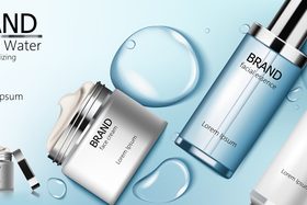 Cosmetics set advertising vector