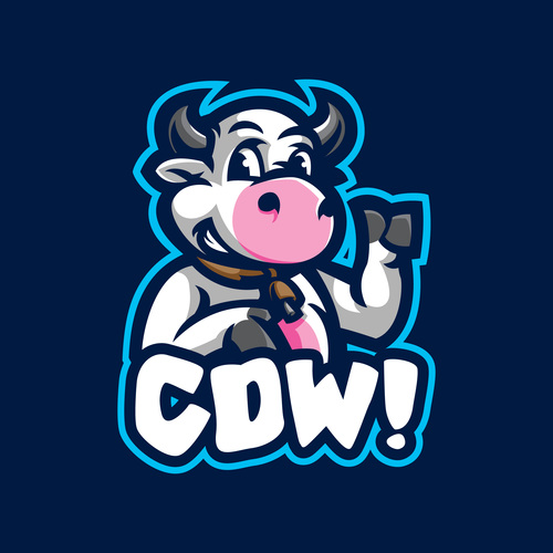 Cow mascot vector logo