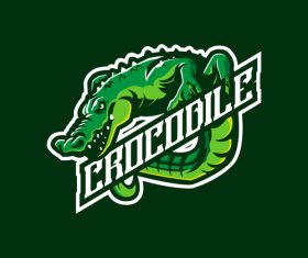 Crocodile mascot vector logo