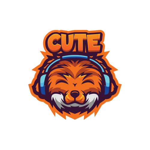Cute fox vector logo
