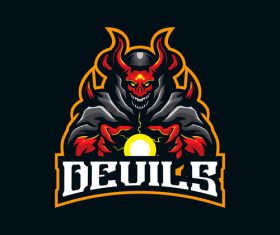 Devil mascot logo vector