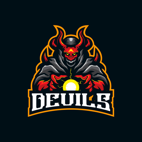 Devil mascot logo vector