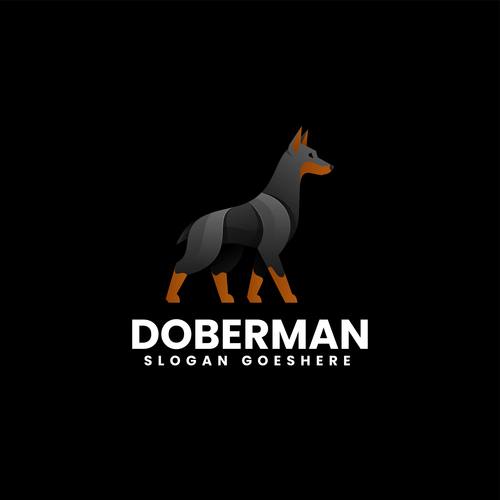 Doberman vector icon