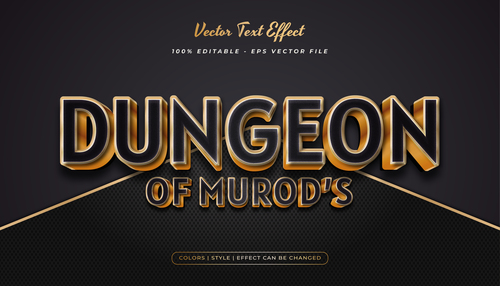 Elegant text in golden style on black background vector
