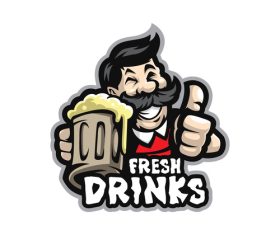 Fresh drinks vector icon