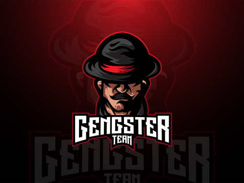 Gangster team logo vector