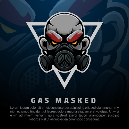 Gas masked vector