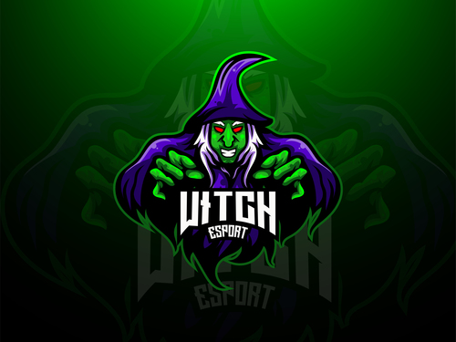 Green wizard logo vector