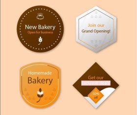 Homemade bakery label vector