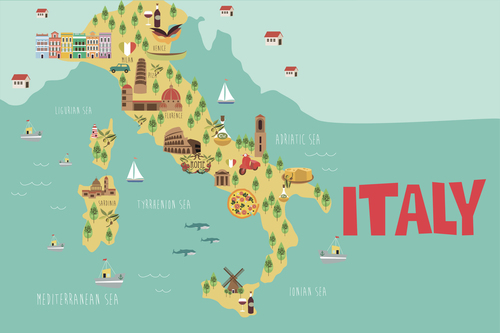 Italy maps vector