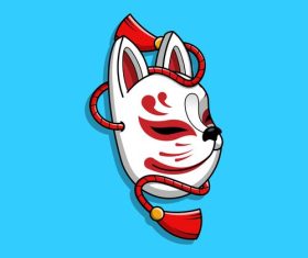 Kitsune mask vector