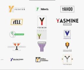 Letter Y logos bundle vector