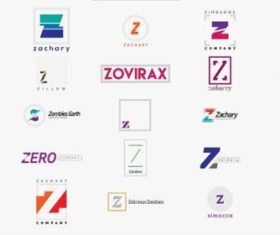 Letter Z logos bundle vector