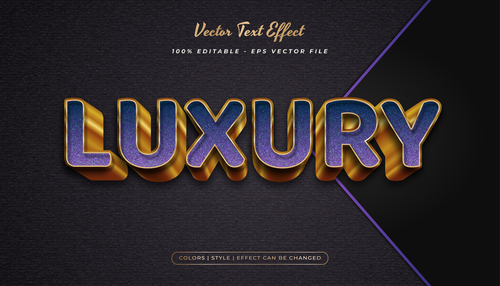 Luxury frosted font vector text effect