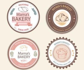 Mamas bakery label vector