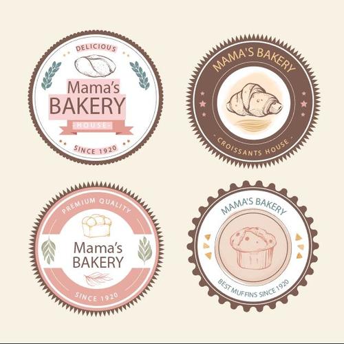 Mamas bakery label vector