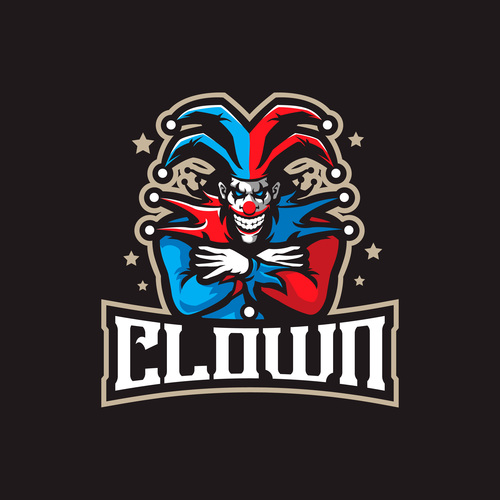 Mascot logo clown vector