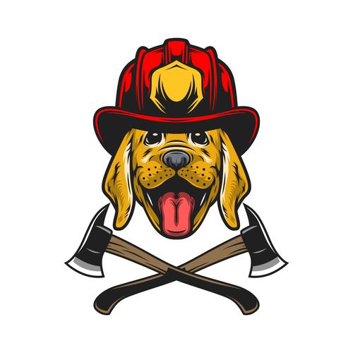 Miner dog vector logo